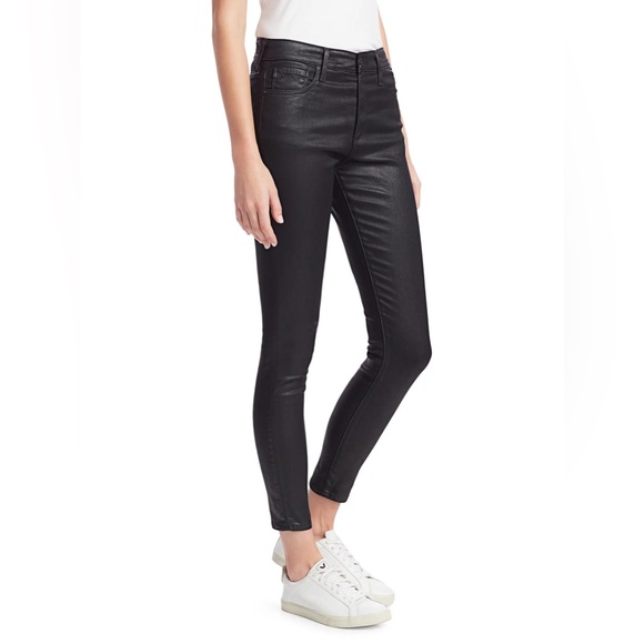 Adriano Goldschmied AG Farrah Skinny Jeans coated black denim Size 26 - Picture 2 of 11